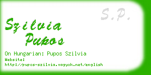 szilvia pupos business card